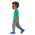 man walking, medium-dark skin tone